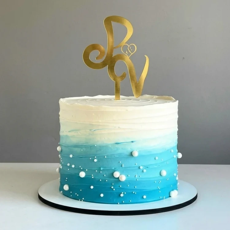 Engagement or Wedding Initials Cake Toppers-(Acrylic)